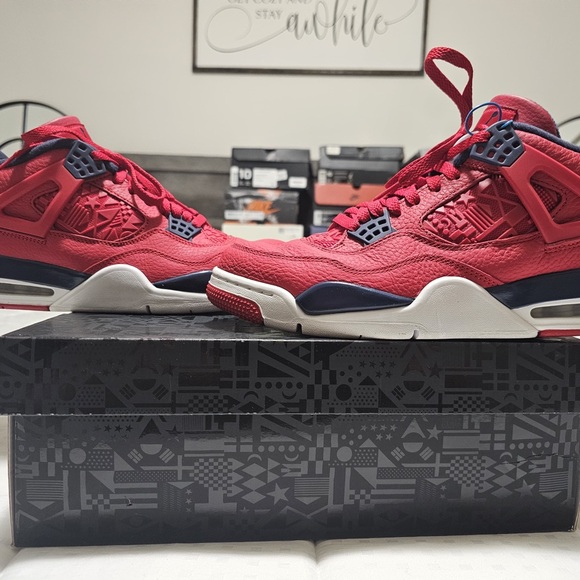 Air Jordan 4 FIBA Retro Red Sneakers